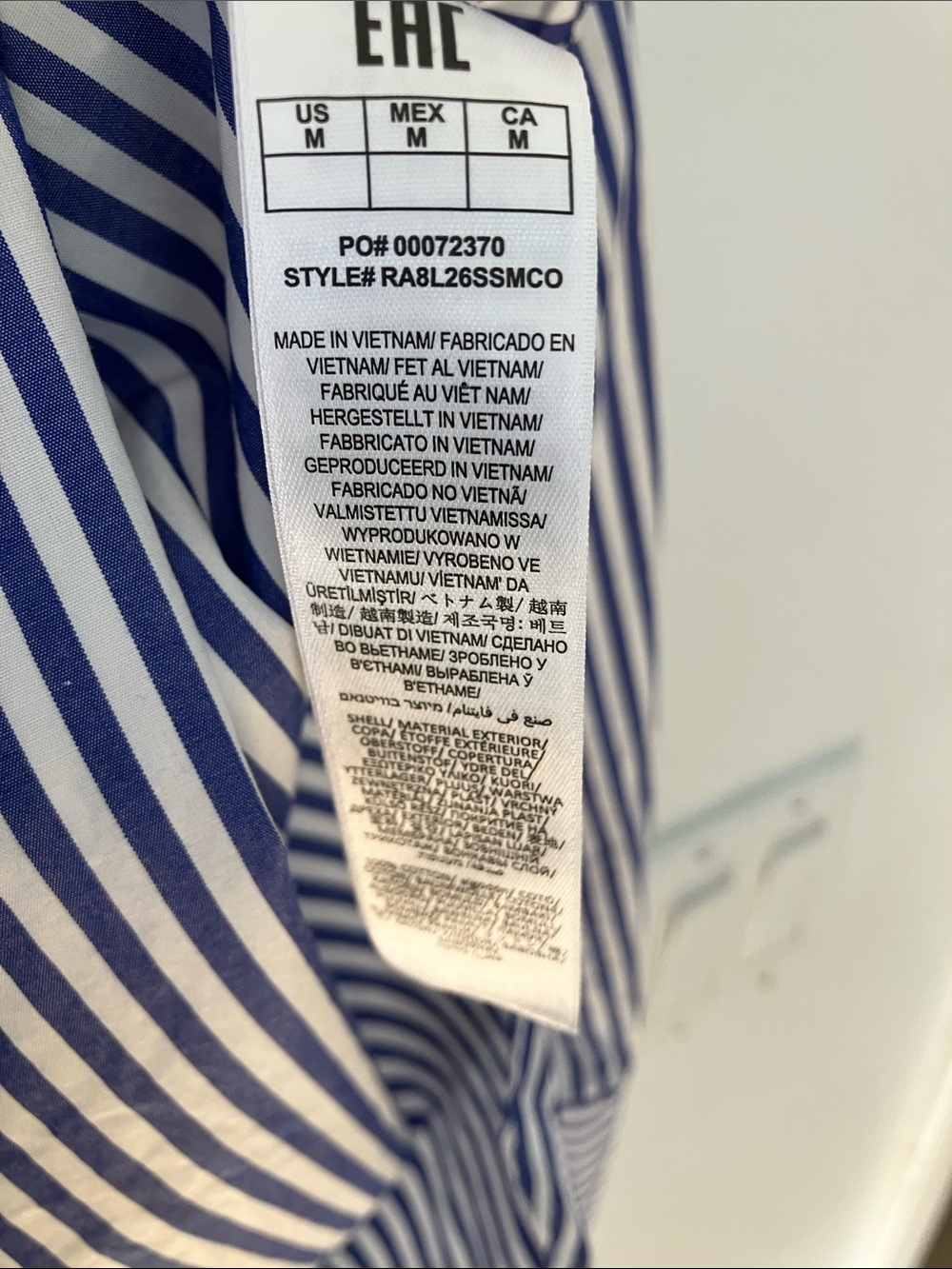 Rag & Bone Connie Poplin Shirt Blue Striped Medium - Picture 8 of 8